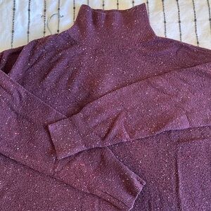 Loft Oversized Purple Turtleneck